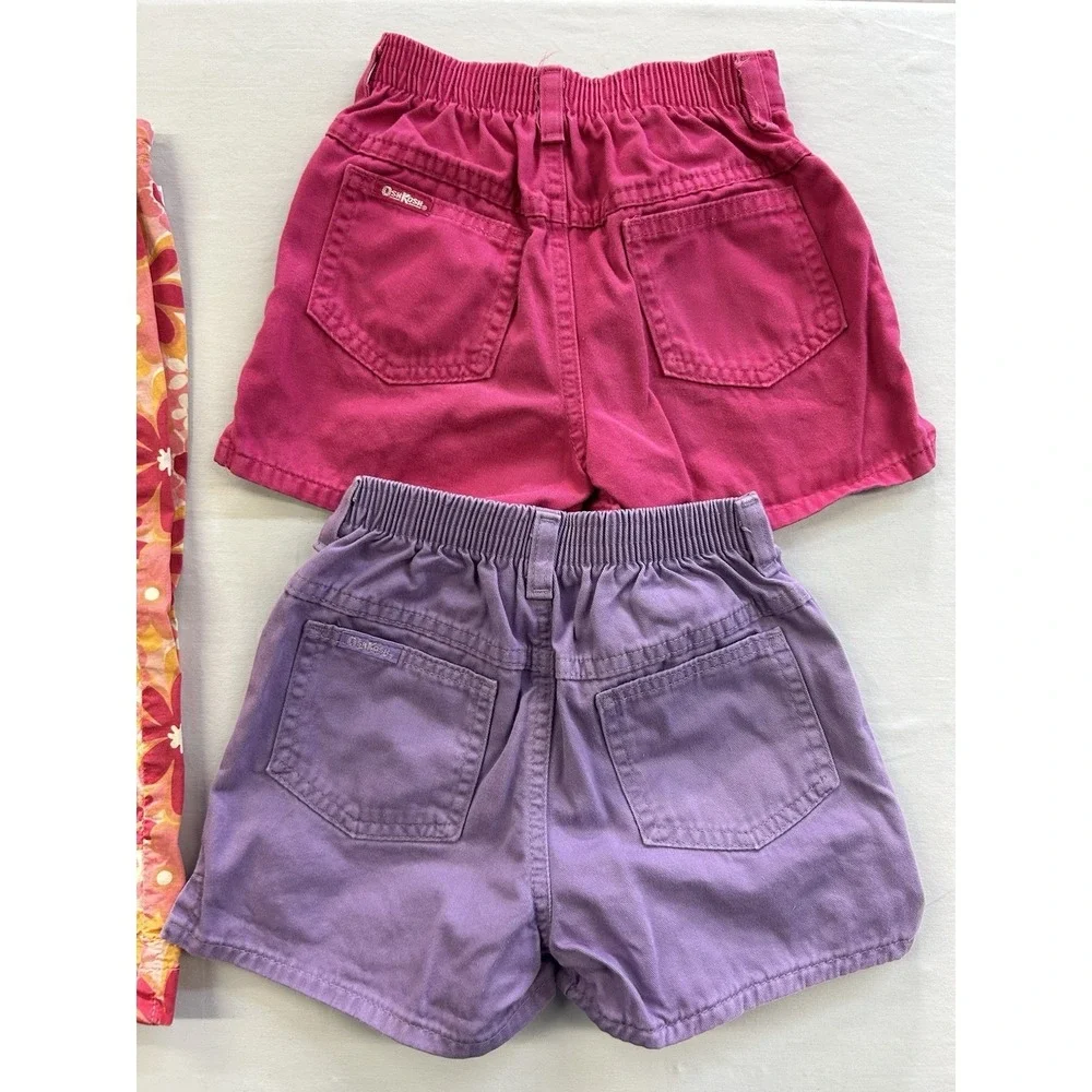 Vintage Y2K Lot Of 3 Oshkosh B'gosh Girls Shorts/capri Size 5 Toddler